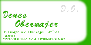 denes obermajer business card